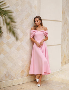 Rochie Celine Roz - Buticul Evei