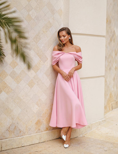 Rochie Celine Roz - Buticul Evei