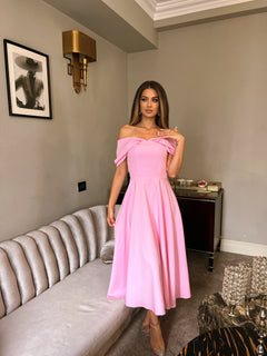 Rochie Celine Roz - Buticul Evei