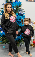 Bluza Mos Craciun Roz UNISEX