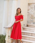 Rochie Celine Rosu - Buticul Evei