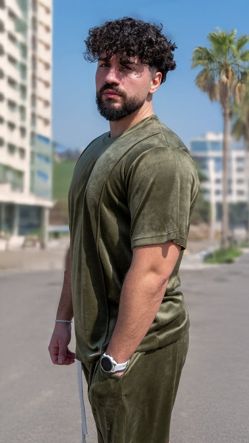 Set 2 Piese Bărbați Tricou + Short Zenit – Verde