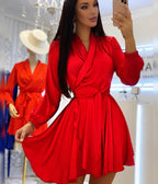 Rochie din satin fin, eleganta, pentru petreceri sau evenimente elegante, domnisoare de onoare.